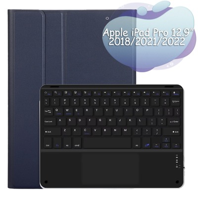 Чехол с беспроводной клавиатурой (TouchPad) BeCover для Apple iPad Pro 12.9 (2020/2021/2022) Deep Blue (712382)