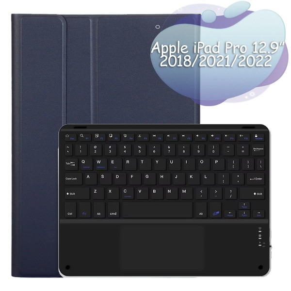 Чехол с беспроводной клавиатурой (TouchPad) BeCover для Apple iPad Pro 12.9 (2020/2021/2022) Deep Blue (712382)