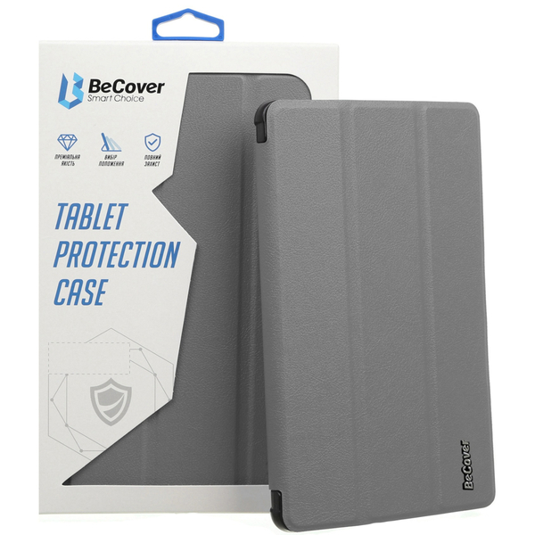 Чехол-книжка BeCover Flexible TPU Mate для Lenovo Tab M10 Plus TB-125F (3rd Gen)/K10 Pro TB-226 Grey (712525)