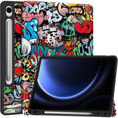 Чехол-книжка BeCover Flexible TPU Mate для Samsung Galaxy Tab S9 (SM-X710/SM-X716)/S9 FE (SM-X510/SM-X516B) Graffiti (712534)