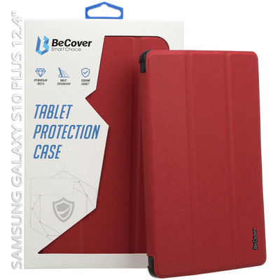 Чехол-книжка BeCover Smart Case для Samsung Galaxy Tab S10 Plus SM-X820/SM-X826 Red Wine (712239)
