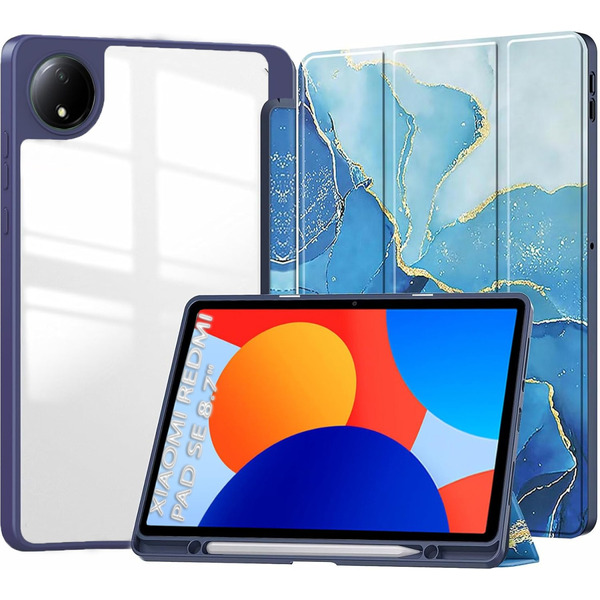 Чехол-книжка BeCover Soft Edge TPU для Xiaomi Redmi Pad SE 8.7 Blue Marble (712572)