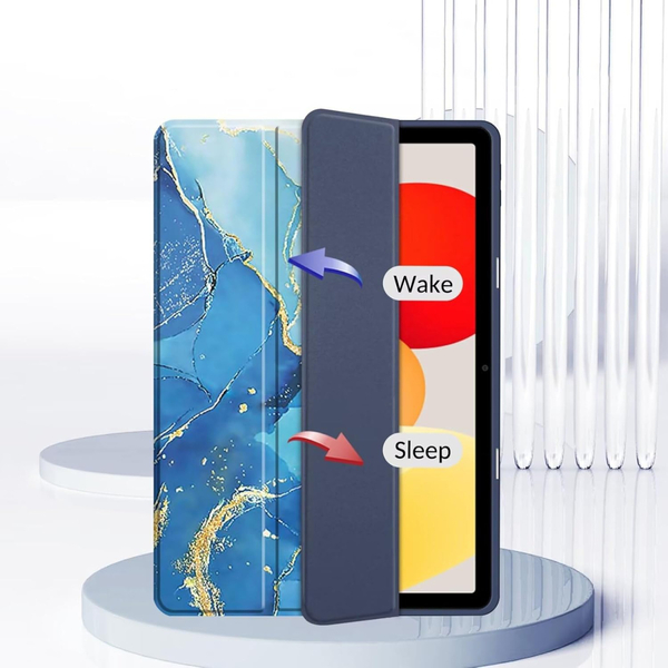 Чехол-книжка BeCover Soft Edge TPU для Xiaomi Redmi Pad SE 8.7 Blue Marble (712572)