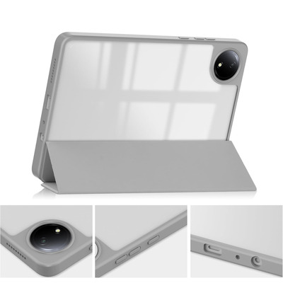 Чехол-книжка BeCover Soft Edge TPU для Xiaomi Redmi Pad SE 8.7 Gray Marble (712575)