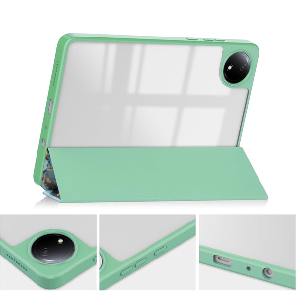 Чехол-книжка BeCover Soft Edge TPU для Xiaomi Redmi Pad SE 8.7 Green Marble (712574)