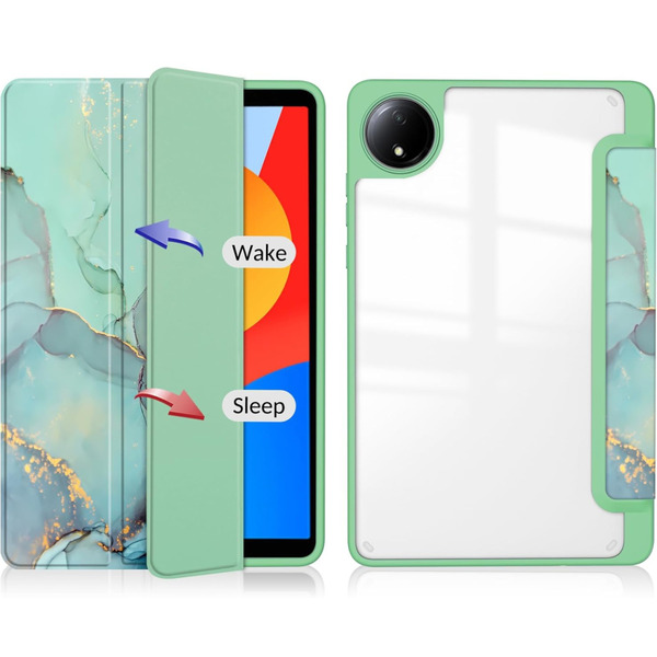 Чехол-книжка BeCover Soft Edge TPU для Xiaomi Redmi Pad SE 8.7 Green Marble (712574)