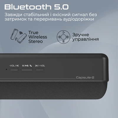 Акустическая система Promate Capsule-2 6W Black