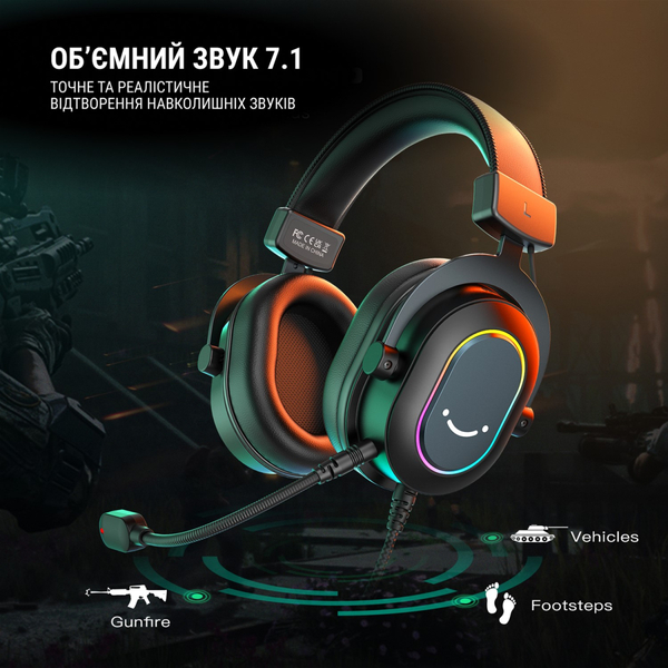 Навушники Fifine RGB H6 Black