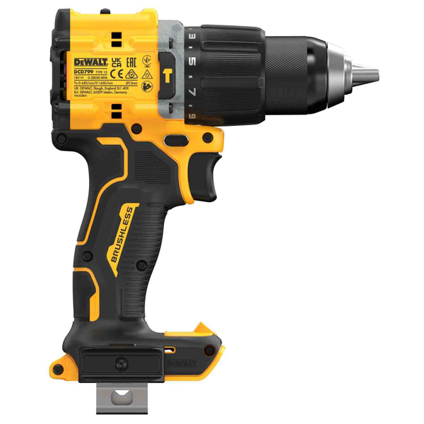 Дрель-шуруповёрт аккумуляторная бесщёточная ударная DeWALT DCD799N