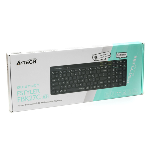 Клавиатура беспроводная A4Tech FBK27C AS Black