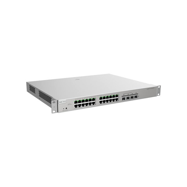 Коммутатор Ruijie Reyee RG-NBS5100-24GT4SFP-P (24xGE PoE+, 4xSFP, max PoE 370W, 19-inch Rack-mountable Stell Case, Ruijie Cloud, L3, 6KV surge protection)