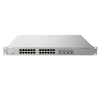 Коммутатор Ruijie Reyee RG-NBS5100-24GT4SFP-P (24xGE PoE+, 4xSFP, max PoE 370W, 19-inch Rack-mountable Stell Case, Ruijie Cloud, L3, 6KV surge protection)