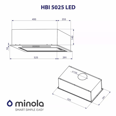Вытяжка Minola HBI 5025 I LED