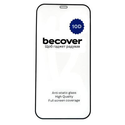 Защитное стекло BeCover для Apple iPhone 12 10D Black (711324)