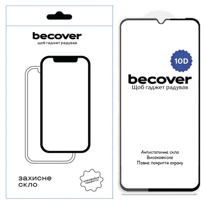 Защитное стекло BeCover для Xiaomi Redmi 14C 4G/Poco C75 Black 10D (712720)