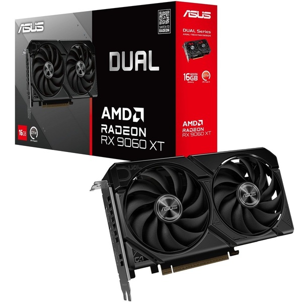 Видеокарта AMD Radeon RX 9060 XT 16GB GDDR6 Dual Asus (DUAL-RX9060XT-16G)