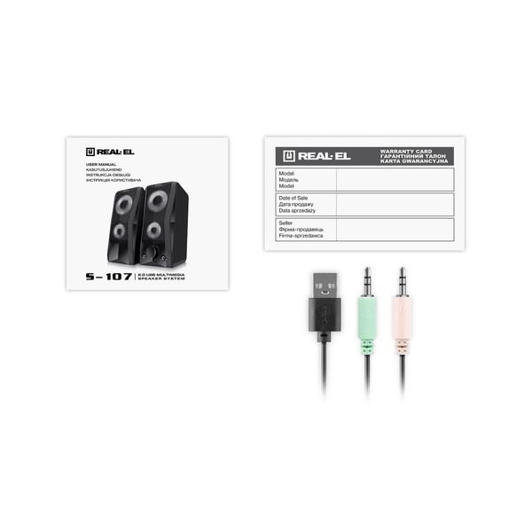 Комп'ютерні колонки REAL-EL S-107 Black