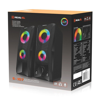 Акустическая система REAL-EL S-107 Black