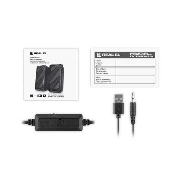Комп'ютерні колонки REAL-EL S-130 Black