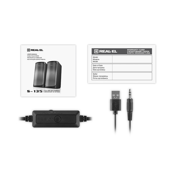 Компьютерные колонки REAL-EL S-135 Black