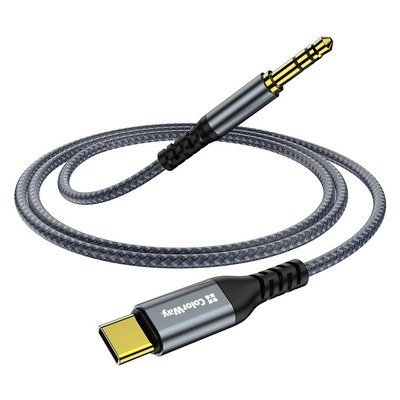 Адаптер ColorWay USB Type-C - 3.5 мм (M/M), 1.2 м, Gray (CW-CBPDJ071-G)