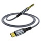 Адаптер ColorWay USB Type-C - 3.5 мм (M/M), 1.2 м, Gray (CW-CBPDJ071-G)
