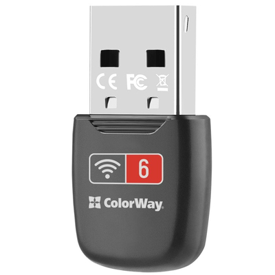 Беспроводной адаптер ColorWay Wi-Fi 6 (CW-AD-W1)