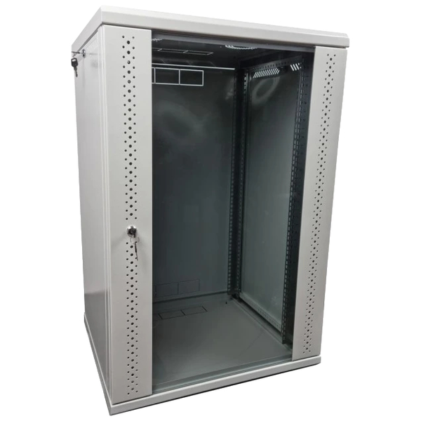 Шафа EServer 15U 600х500х773 скло, сіра