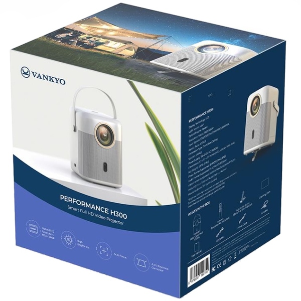 Проектор Vankyo H300A Full HD 220 ANSI Lm 1000:1 16:9/4:3 HDMI  Android 9.0 Wifi 6 білий