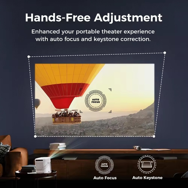 Проектор Vankyo H300A Full HD 220 ANSI Lm 1000:1 16:9/4:3 HDMI  Android 9.0 Wifi 6 білий