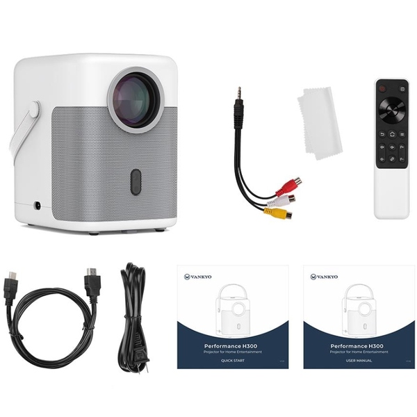 Проектор Vankyo H300A Full HD 220 ANSI Lm 1000:1 16:9/4:3 HDMI  Android 9.0 Wifi 6 білий