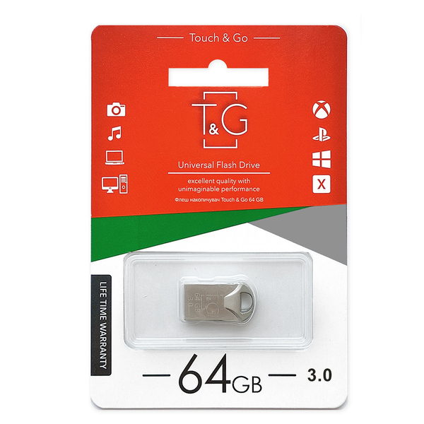 Флеш-накопитель USB3.0 64GB T&amp;G 106 Metal Series Silver (TG106-64G3)