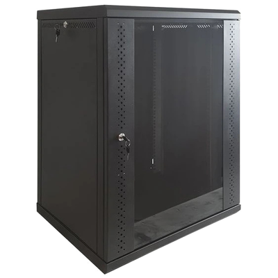 Шафа EServer 12U 600х600х637 скло, чорна