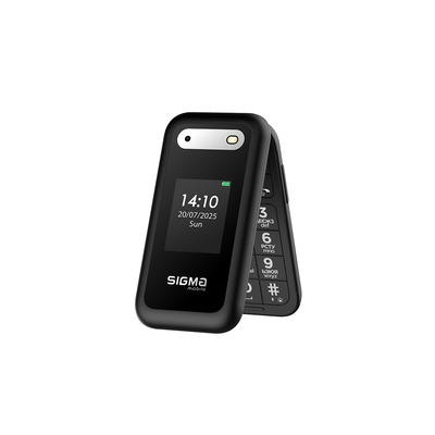 Мобильный телефон Sigma mobile X-style 281 Clik Dual Sim Black; 2.8" (320х240) TN / раскладной / Spreadtrum SC6531E / microSD до 32 ГБ / камера 0.3 Мп / 2G (GSM) / Bluetooth / 111х54х20 мм, 120 г / 1400 мАч / черный