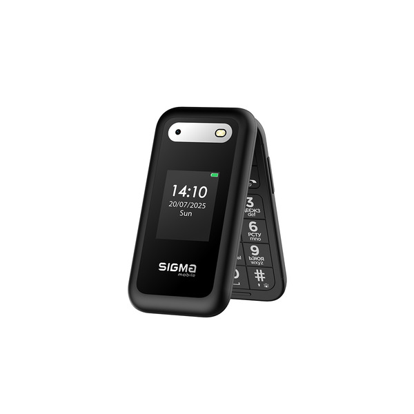 Мобильный телефон Sigma mobile X-style 281 Clik Dual Sim Black; 2.8" (320х240) TN / раскладной / Spreadtrum SC6531E / microSD до 32 ГБ / камера 0.3 Мп / 2G (GSM) / Bluetooth / 111х54х20 мм, 120 г / 1400 мАч / черный