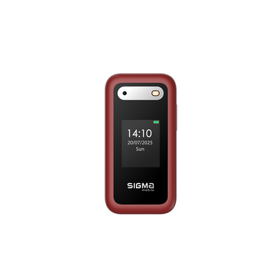 Мобильный телефон Sigma mobile X-style 281 Clik Dual Sim Red; 2.8" (320х240) TN / раскладной / Spreadtrum SC6531E / microSD до 32 ГБ / камера 0.3 Мп / 2G (GSM) / Bluetooth / 111х54х20 мм, 120 г / 1400 мАч / красный