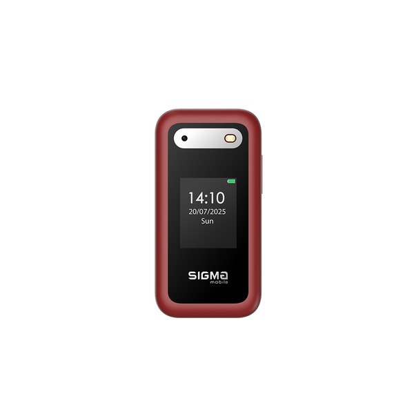 Мобильный телефон Sigma mobile X-style 281 Clik Dual Sim Red; 2.8" (320х240) TN / раскладной / Spreadtrum SC6531E / microSD до 32 ГБ / камера 0.3 Мп / 2G (GSM) / Bluetooth / 111х54х20 мм, 120 г / 1400 мАч / красный