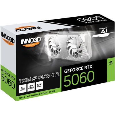 Відеокарта INNO3D GeForce RTX 5060 TWIN X2 OC WHITE (N50602-08D7X-195070W)  