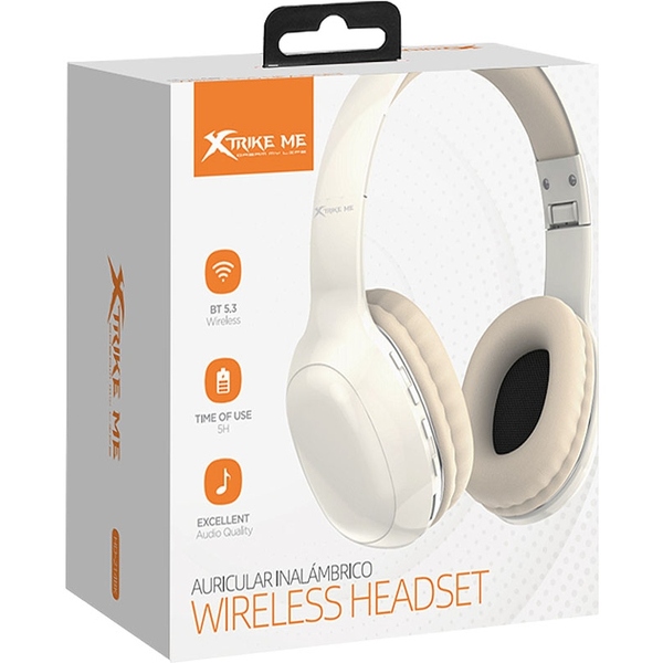 Навушники XTRIKE ME HD-215WH, Bluetooth 5.3, 200 мАг, White
