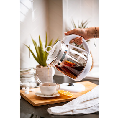 Електрочайник Adler AD 1299 1850-2200Вт/ 1.5л/ скло/ заварник/ встановлення температури/ білий