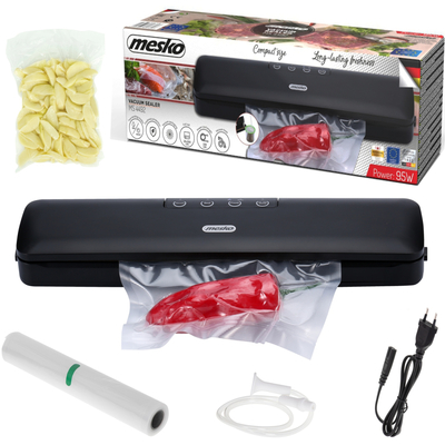 Вакууматор Mesko MS 4492 для пакетів,рулонів та контейнерів/ 95Вт/ 30см/ ел. керування/ чорний