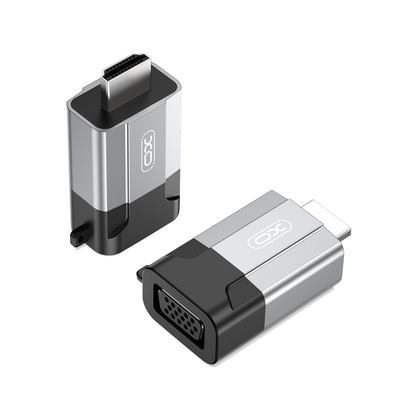 Адаптер XO HDMI - VGA (M/F), Black/Grey (GB014-HDMIVGA.tranish)