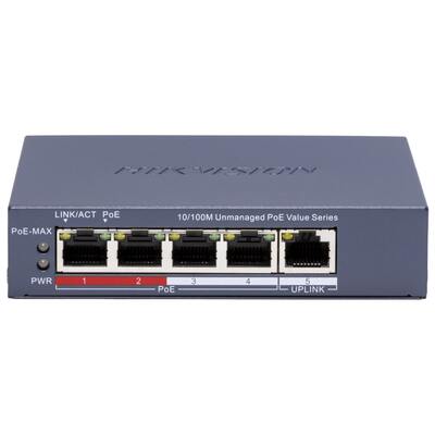 Коммутатор Hikvision DS-3E0105P-E/M(C) POE