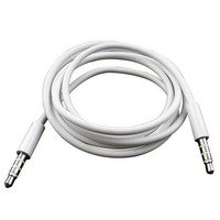 Кабель AUX Audio TRRS 3.5мм Male/Male 1м білий