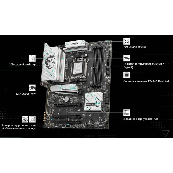 Материнская плата MSI B850 Gaming Plus WiFi Socket AM5