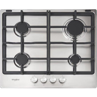Варильна поверхня Whirlpool газова, 60см, чавун, турбо-конфорка, нерж