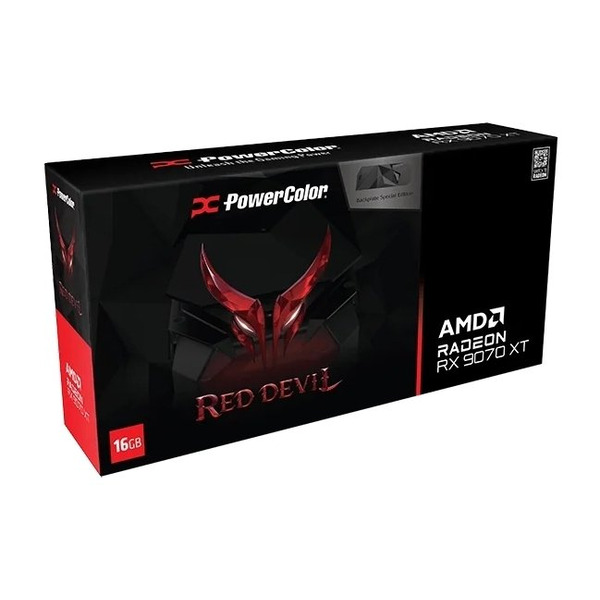 Видеокарта AMD Radeon RX 9070 XT 16GB GDDR6 Red Devil Backplate Special Edition PowerColor (RX9070XT 16G-E/OC/BP)