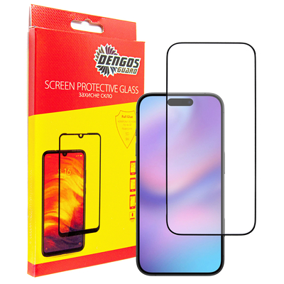 Защитное стекло Dengos для Apple iPhone 17 Black Full Glue (TGFG-408)