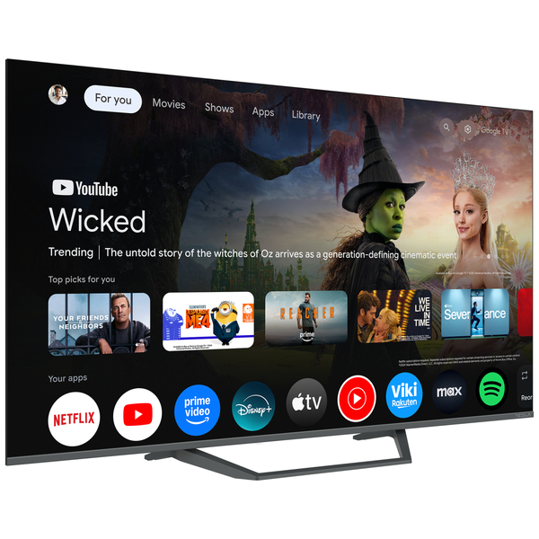 Телевизор Tesla Q55E655GUS/ 55"/ 4K UHD (3840x2160)/ 60 Гц/ со Smart TV/ 2 х 12 Вт/ wi-fi/ bluetooth/ Google TV/ серый