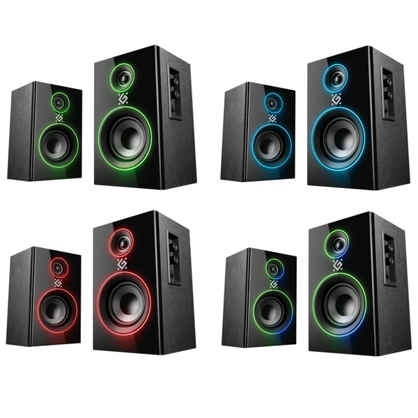 Компьютерные колонки 2.0 Solar 20 20Вт Bluetooth 5.0+3,5мм, RGB подсветка, черная